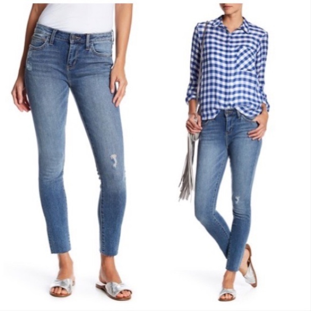 Sam Edelman raw hem skinny jeans size 27